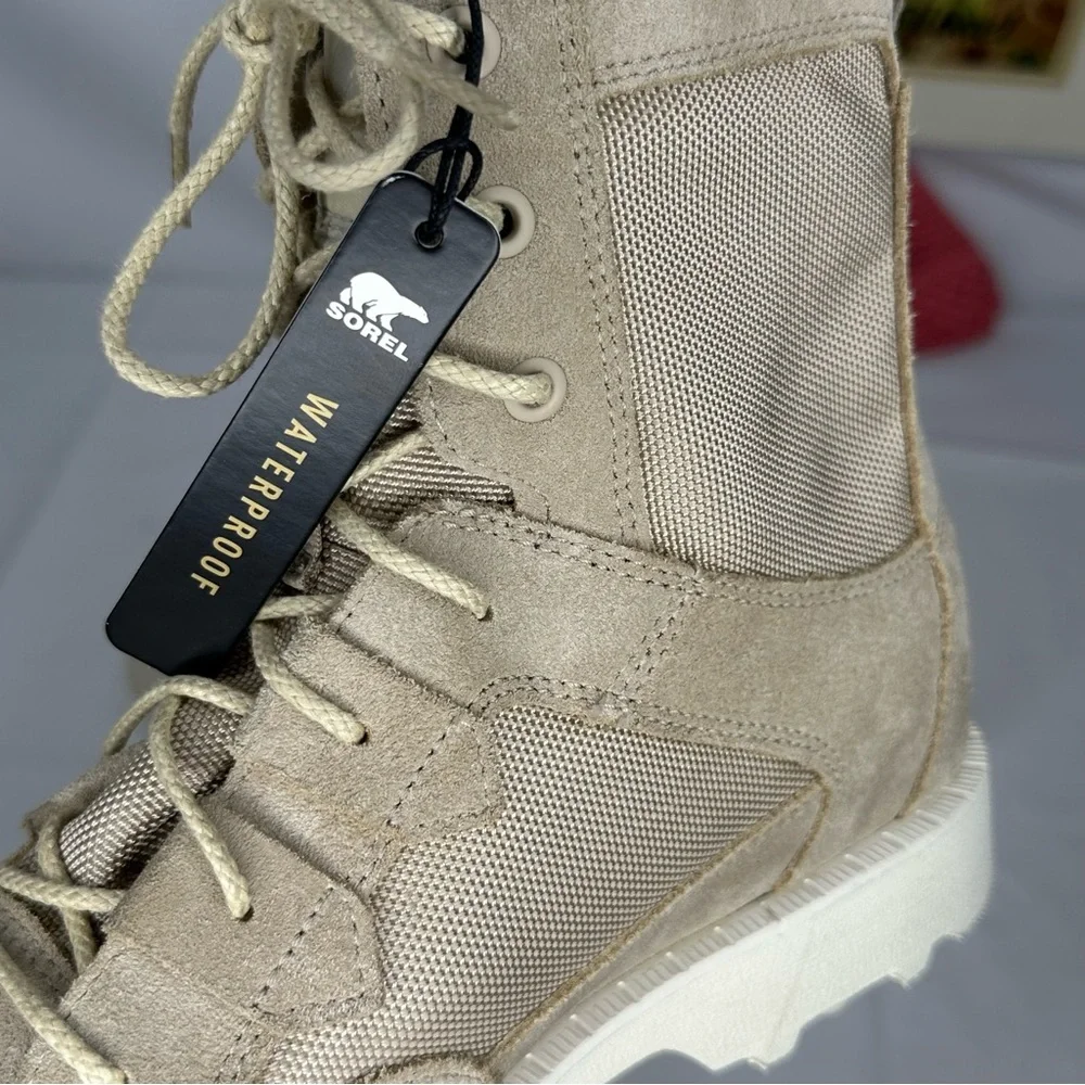 NWT Sorel Caribou OTM WaterProof Ancient Fossil/Chalk Boots Size 11 - Picture 8 of 14
